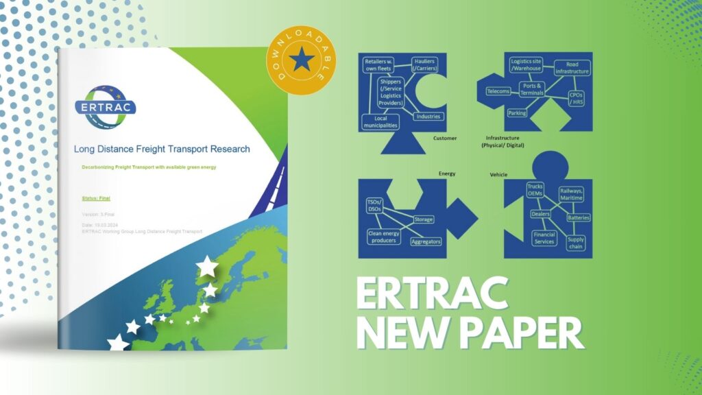 New ERTRAC short paper on “Decarbonizing Long Distance Freight Transport with available and affordable green energy”